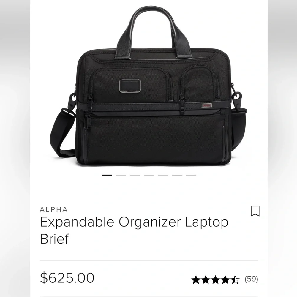 TUMI Expandable Organizer Laptop Briefcase